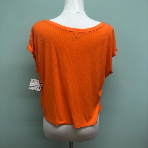 Joe Boxer | Women's Crop Top | Ribbed Fabric | Loungewear | Orange - Picture 4 of 4